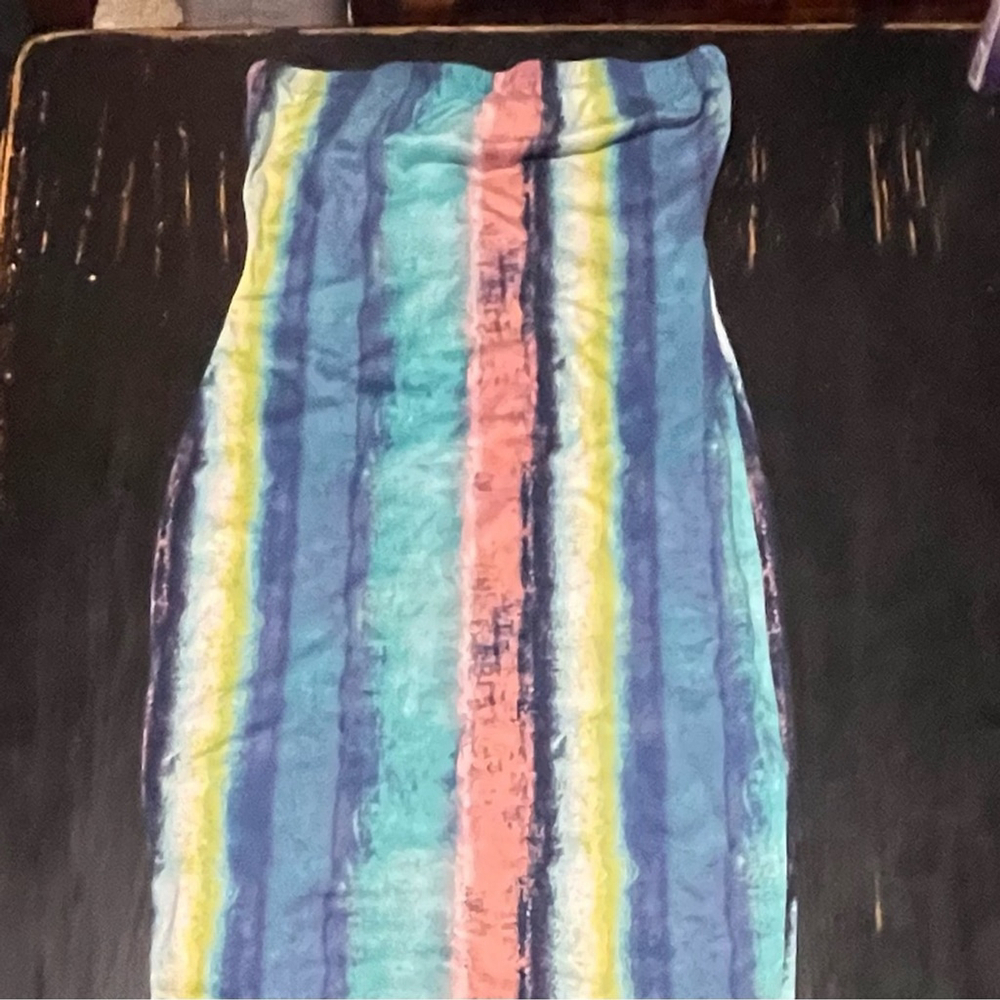 Fashion Nova Striped Maxi Dress in Blue and Pink - Picture 1 of 6